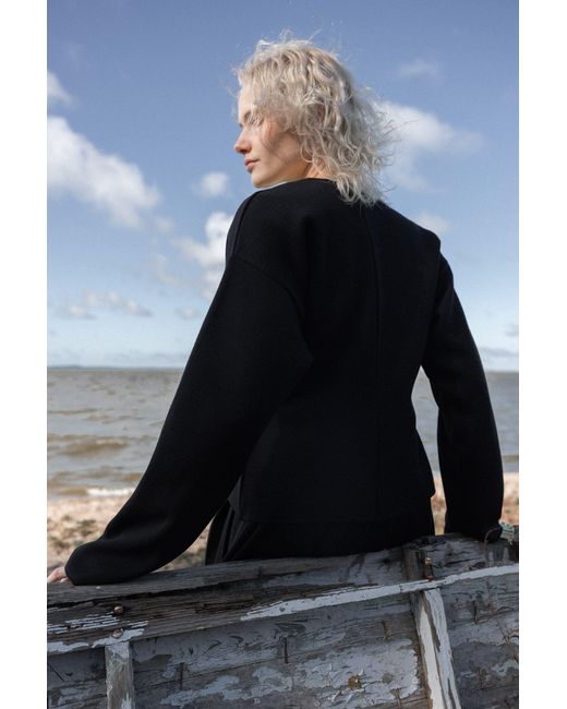 SALANIDA Blue Galante Knitted 100% Merino Blazer