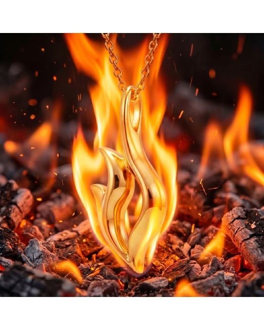 Ormiro Metallic Inner Flame Vermeil Necklace
