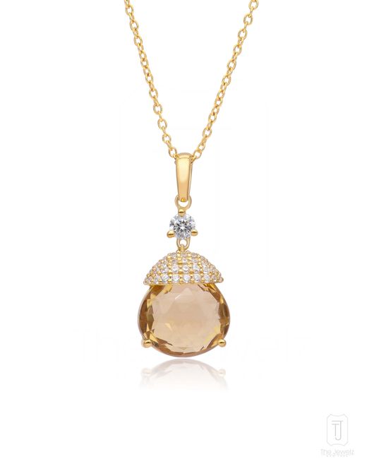 The Jewelz Metallic Citrine Radiance Sterling Necklace