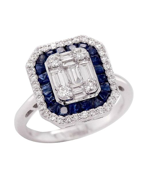 Artisan Blue Baguette Diamond & Sapphire