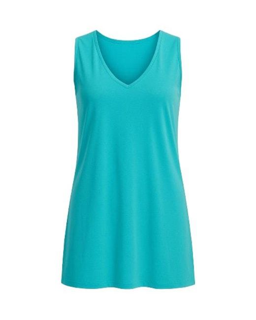 Conquista Blue Sleeveless Micromodal Top