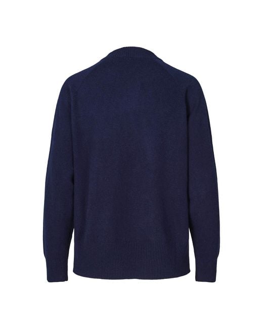 tirillm Blue Aida Cashmere Raglan Pullover