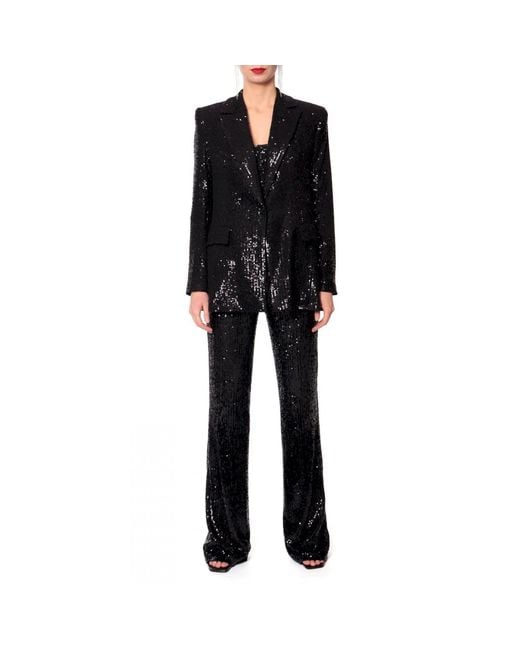 AGGI by HALEWSKI Black Luna Obsidian Sequined Blazer