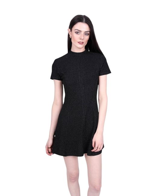 Any Old Iron Black Shiny Short Mini Dress
