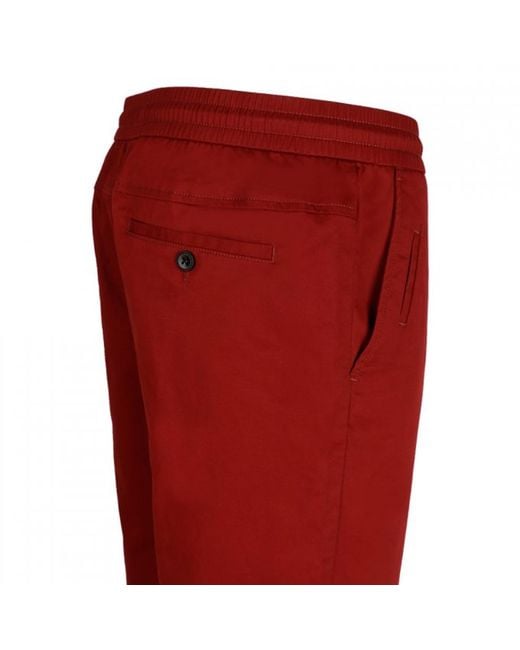 DAVID WEJ Red Plain Drawstring Shorts – Rust for men
