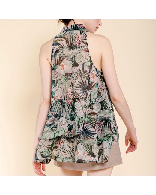 Misha Vaidya Gray Kaia Top