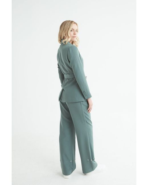 SECTION 101 Blue Lainey Blazer- Dusty Jade