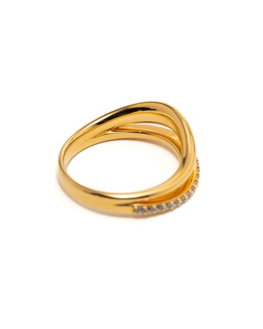 Belinda Jewelz Metallic Pavé Wavy Organic Ring