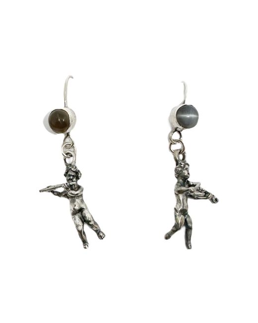 Tg-Jewellery by Tamara Gervasio Black Violin & Flute Cherub Earrings