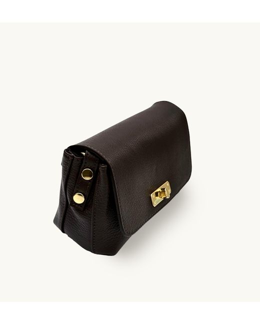 Apatchy London Black The Maisie Mini Chocolate Leather Bag
