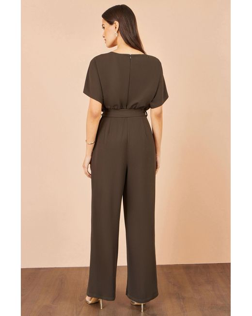 Yumi' Green Batwing Stretch Jumpsuit