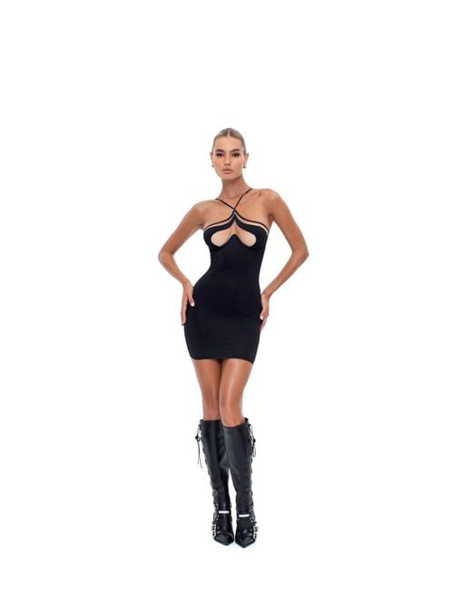 GOD SAVES QUEENS Black Mia Dress