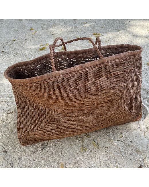 Zanatany Concepts Brown Neutrals Clipa Tote Bag- Neutral