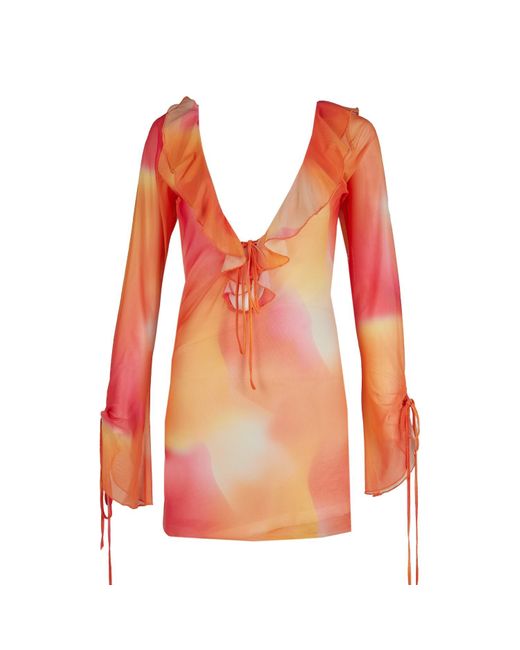 Herfetch Orange Mini Xoxo Dress-Multi