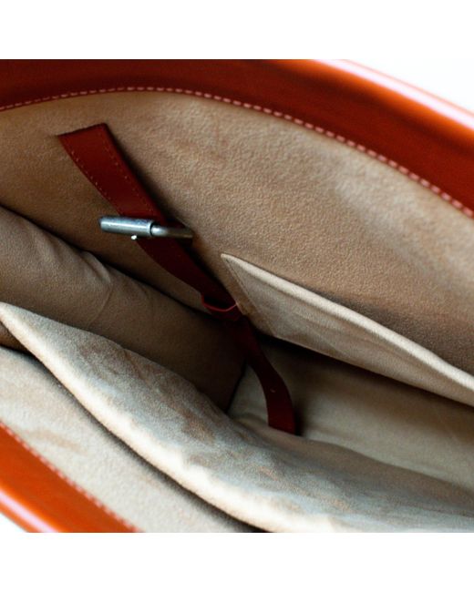 godi. Red Handmade Adjustable Leather Tote Bag for men