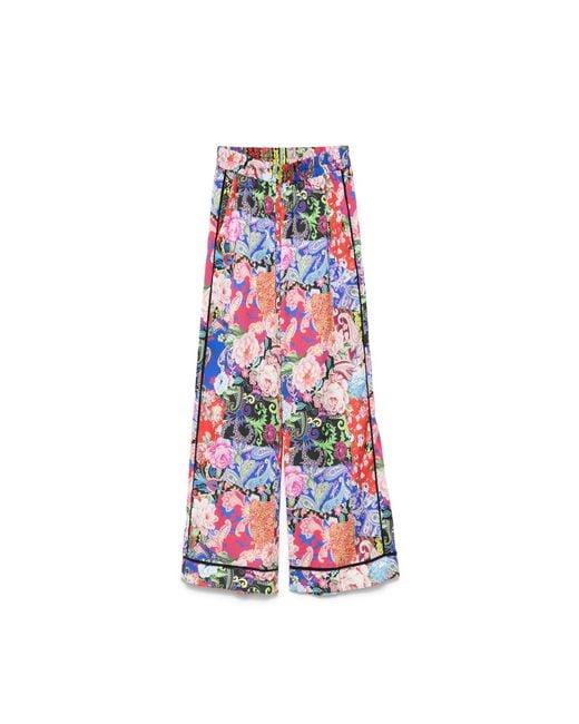 Nissa Red Printed Satin Culottes
