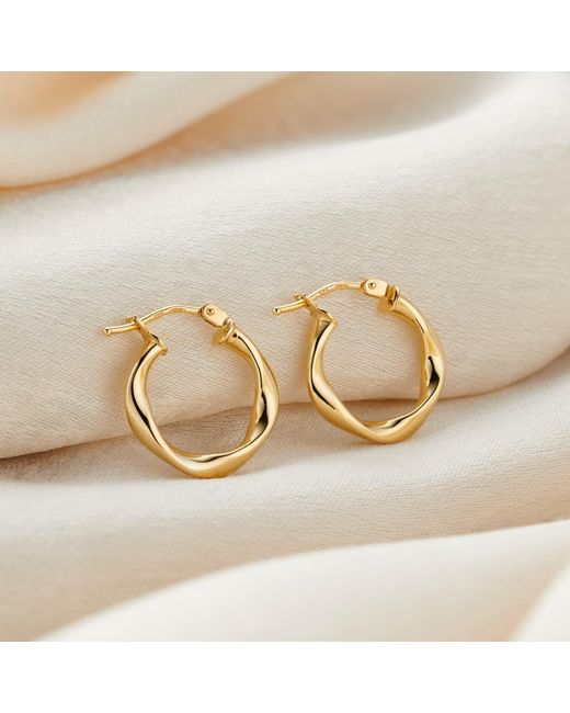 Posh Totty Designs Metallic Gold Organic Hoop Earrings