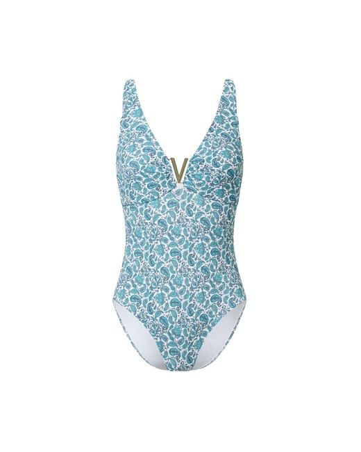 Aqva Swimwear Blue Print Aiguablava One-Piece Swimsuit