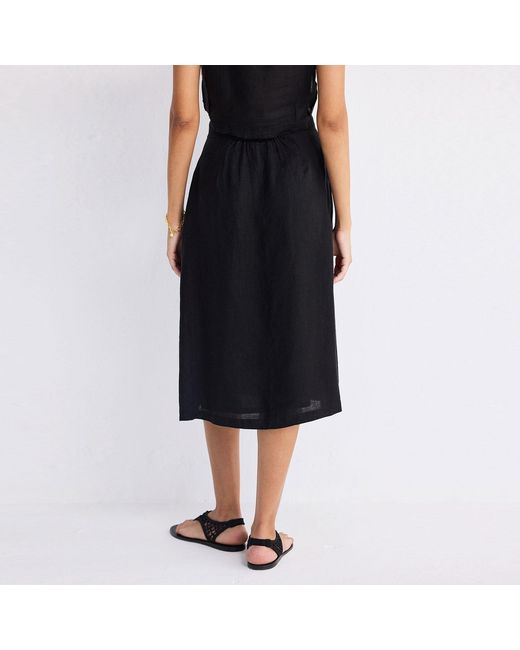REISTOR Blue Overlap Midi Skirt