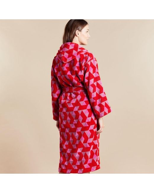Bown of London Red Hooded Dressing Gown