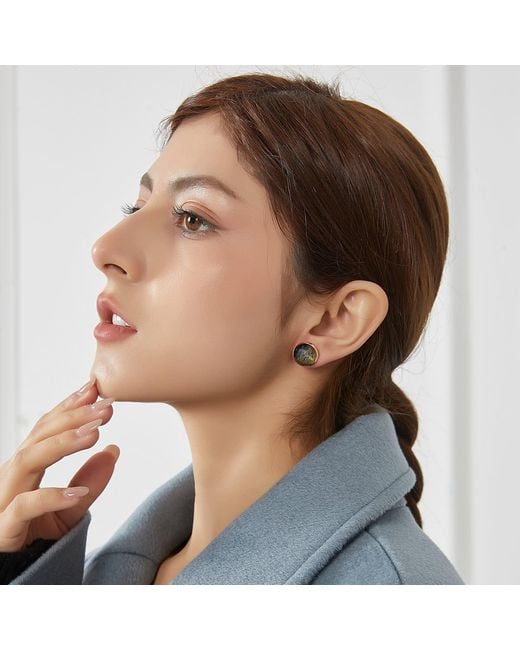 Soft Strokes Silk Multicolor Neutrals Pure Silk Brocade Earrings