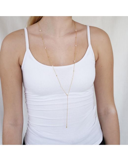 Linda Fiore Metallic Ava Double Pearl Necklace