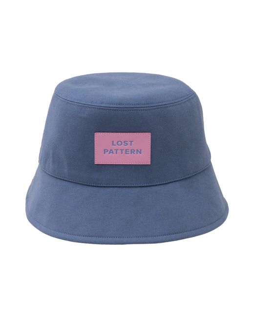Lost Pattern Blue "Forest" Cotton Reversible Bucket Hat for men
