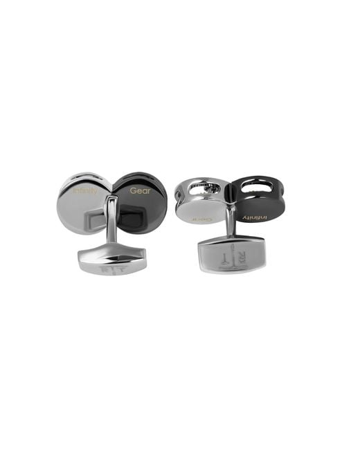 Tateossian Multicolor Infinity Gear Cufflinks for men