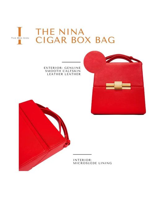 The Bag Icon Red The Nina Cigar Box Bag
