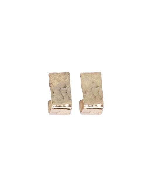 Oolo London White Brutalist Rectangular Huggie