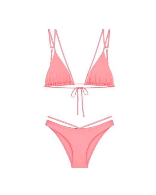 Altra Volta Pink String Triangle Bikini Coral