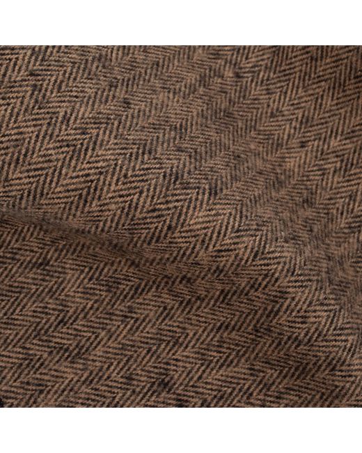 LE COLONEL Brown Bronze Herringbone Bow Tie for men