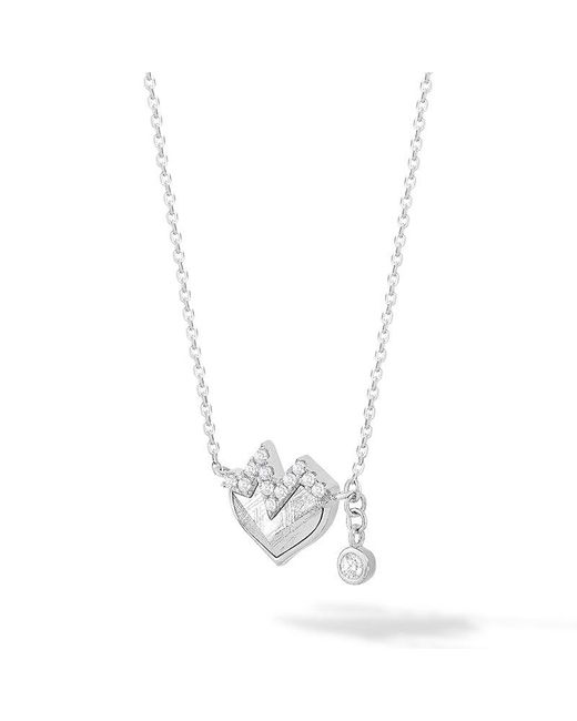 AWNL Metallic Flipped Meteorite Sterling Necklace
