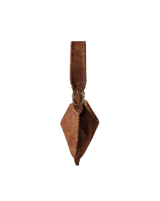 Ruj Heritage Brown Hobo Bag Suede