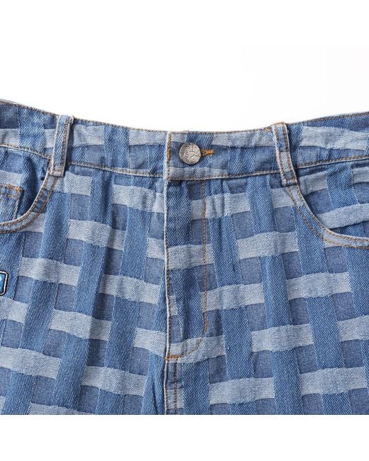 VERYRARE Blue Criss-Cross Pants for men