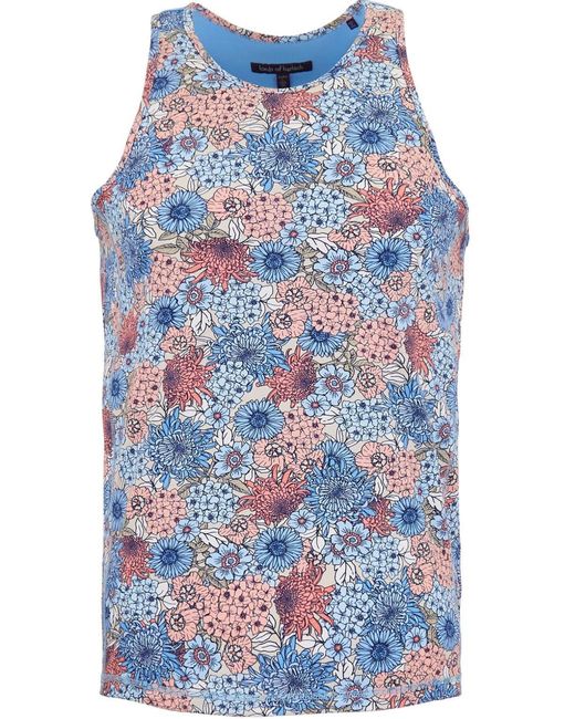 Lords of Harlech Blue Tedford Garden Party Tank for men