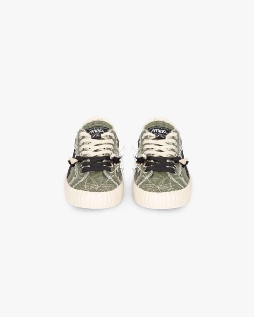 Springa | Unique Vulcanized Sneakers Italian Handmade Green Wavy Olona Sneakers for men