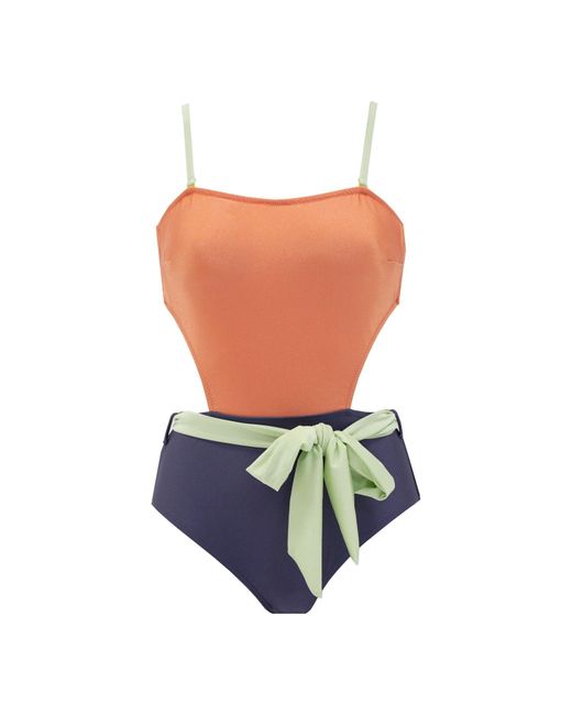 Aulala Paris Multicolor Jazzed Up One-Piece Swimsuit With Belt