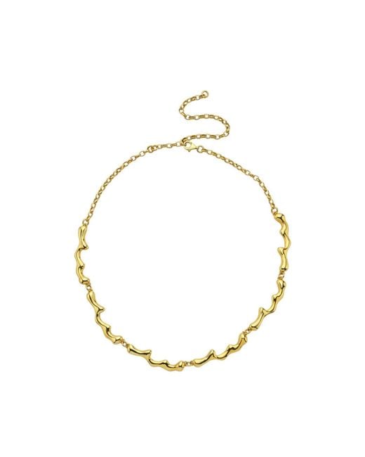 LINYA JEWELLERY Metallic Dery Drop Necklace Choker