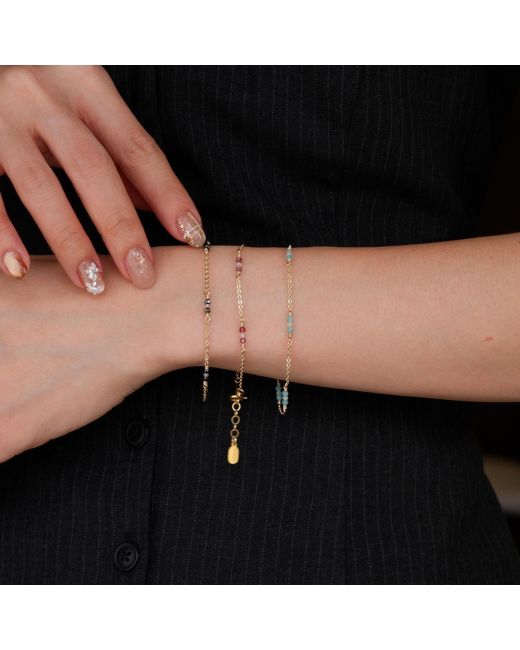 Inari Jewellery Metallic Amarus Bracelet – -Filled With Spinel & Labradorite