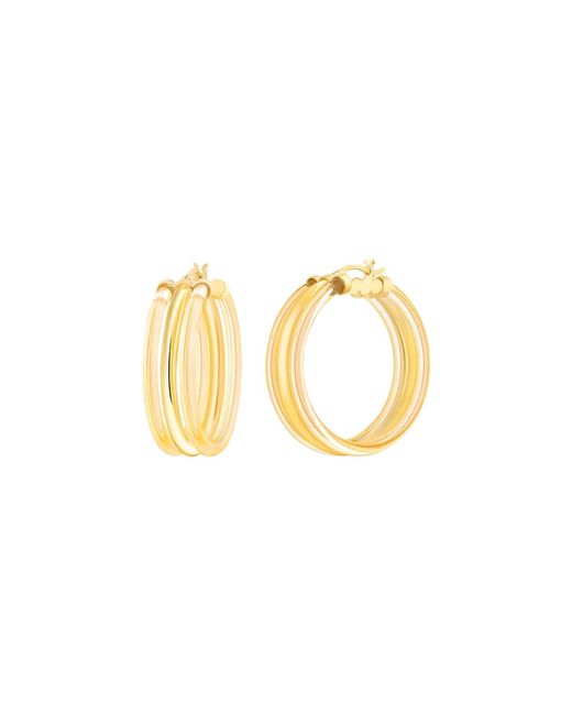 Gold & Honey Yellow Ridge Hoops