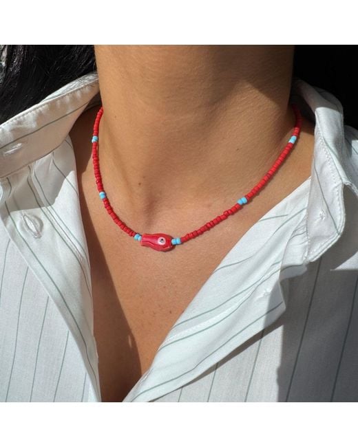 Miss May the Brand Red Catch Of The Day Necklace