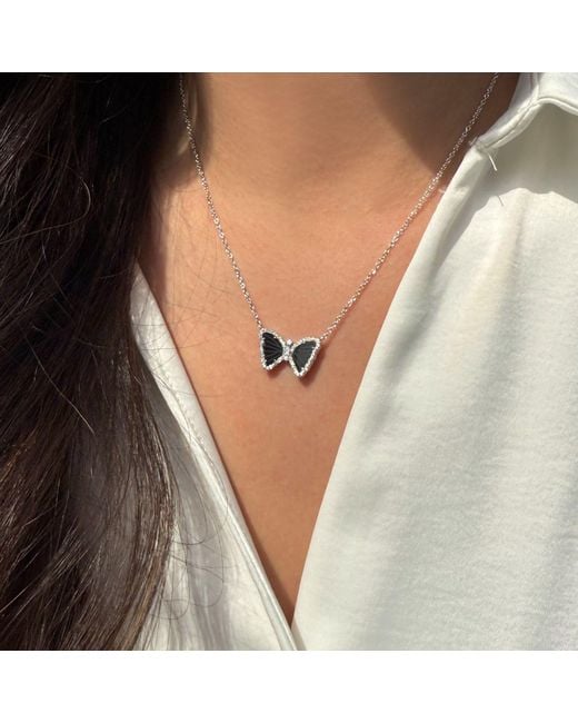 KAMARIA Metallic Mini Butterfly Necklace
