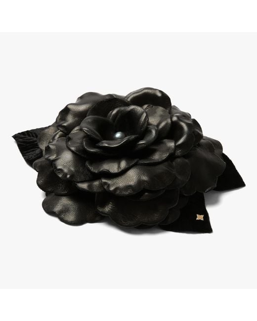Helena Simon Black The Large Gardenia Floral Brooch