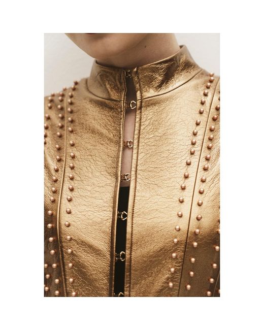 Roqaia Fashion House Brown Golden Armor