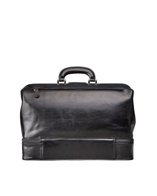 Maxwell Scott Bags Luxury Italian Leather Doctor Bag Large Donnini Night  Black for Men | Lyst Canada