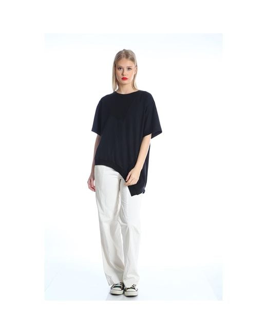 Silvia Serban White Whet Look Trousers