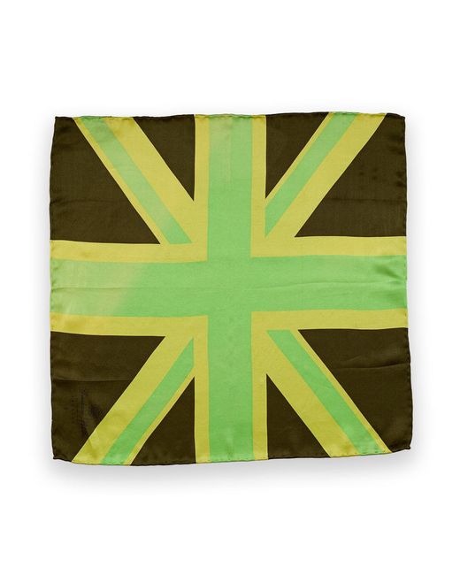 Gresham Blake Green Union Flag Pocket Square for men