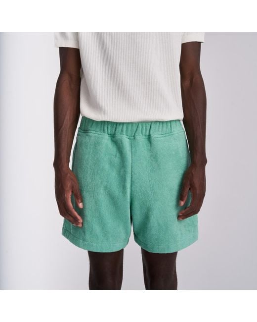 Little Mariner Green Sage Terry Shorts for men