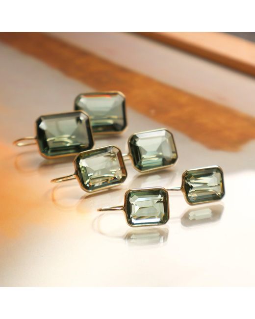 Hye Jane Jewelry Blue Large Gemma Quartz Earrings